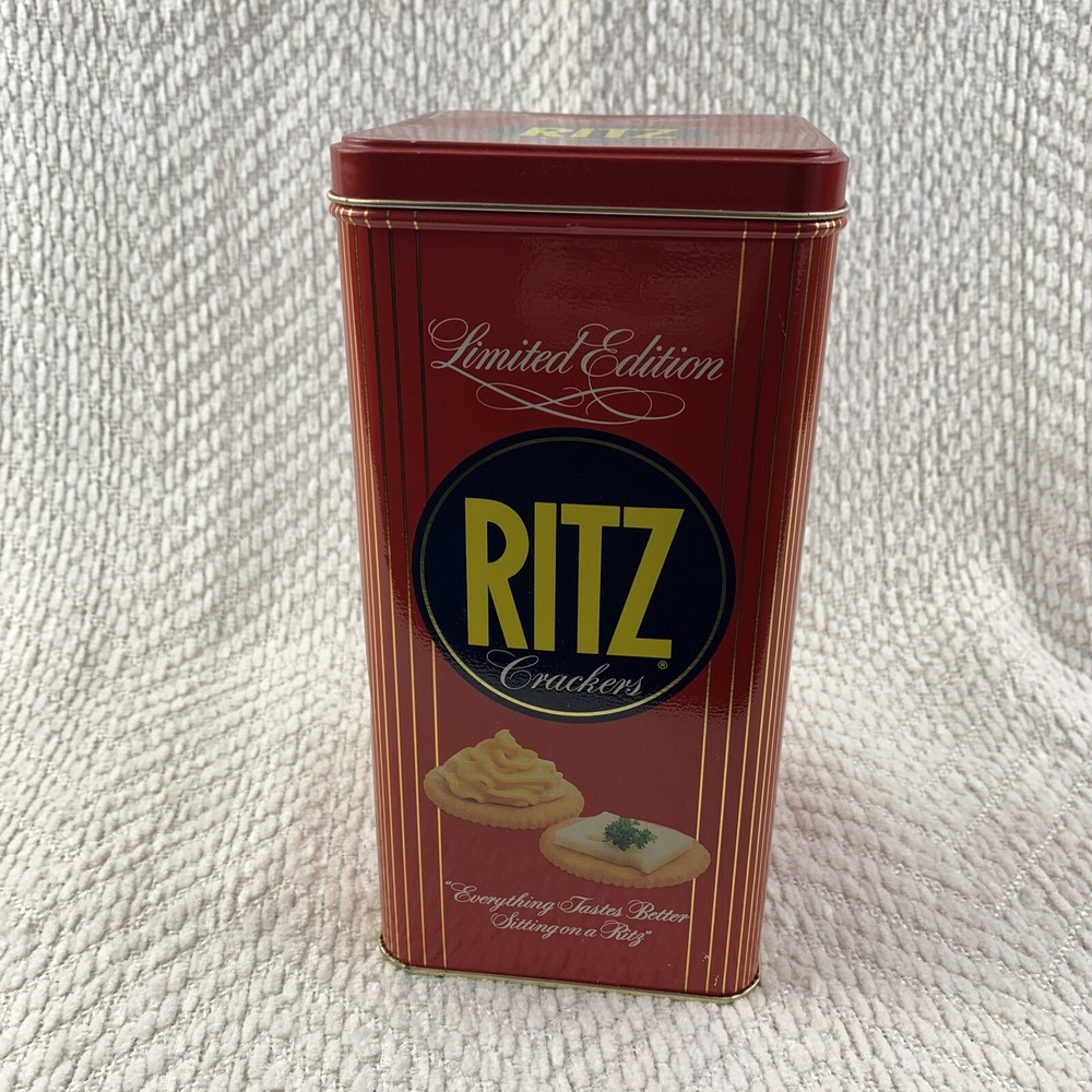Vintage Ritz Crackers Nabisco Tin Can Limited Edition 1986